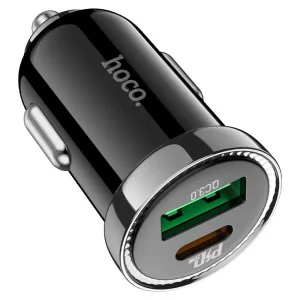 Авто-зарядка Hoco Z44 Leading (PD20W+QC3.0) [Black]